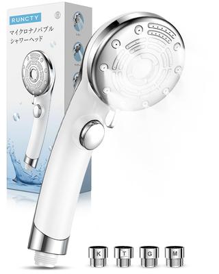 Shower Head RUNCTY Micro Nano Bubble Shower Head 6 Levels of Water Ultra Fine Water Stop At Ultra Fine Water Skin Beautiful Pore Dirt Gentle On Scalp