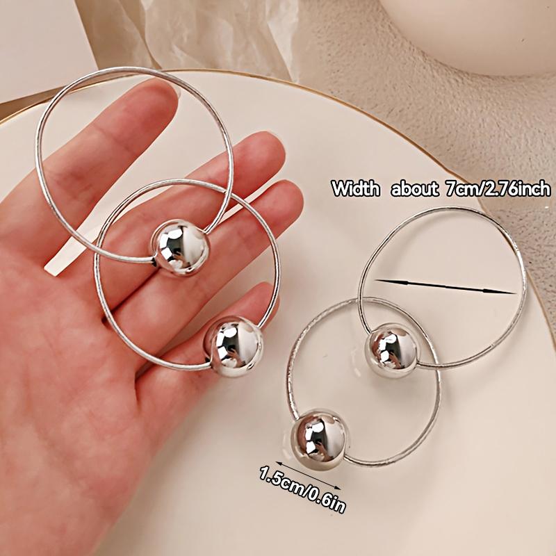 1/4 PCS Headwear Elegant Ball Designs High-End Headbands Korean Style Hair Rings Ultra-Bright Hairpins Simple Gold/Silver Headrope