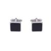 Novelty Luxury Golden Silvery Carbon Fiber Design Mens Cufflinks Brand High Quality Black Shirt Square Sleeve Button