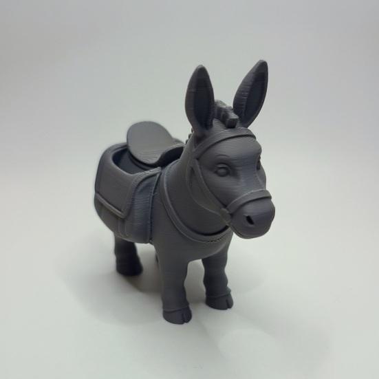 Yousheng Donkey Ornament, Planter And Desktop Storage Design, 3D Printed Matte Texture Statue, for Small Items Garden Accessories