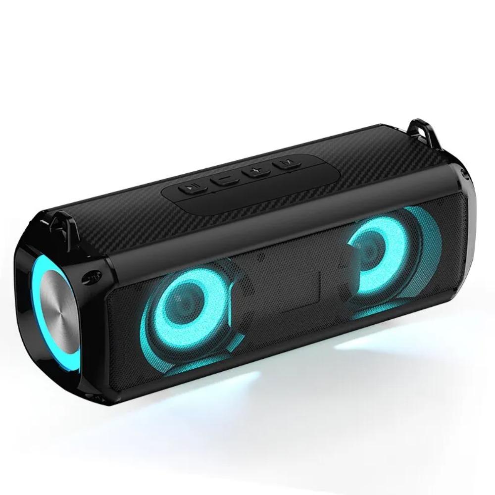 Popular RGB LED Lights Speaker EBS-045 BT 5.0 Portable Wireless Bluetooth Music Player Micrphone Built TF Card Support
