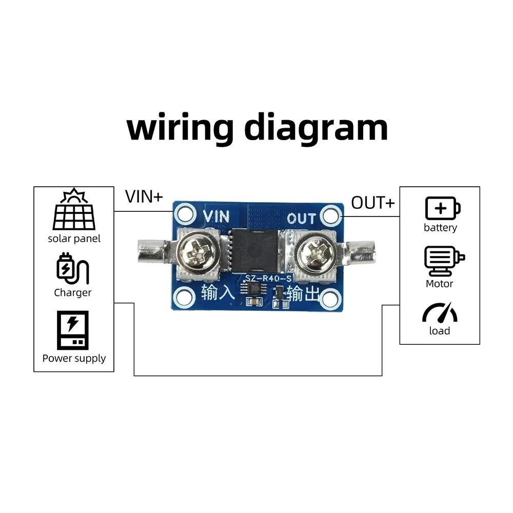 Anti-Reverse Current Ideal Diode Module No-Ground High-Current Diode  Battery Power System