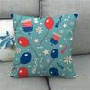 American Five-Pointed Star Geometry Digital Printing Short Plush Pillow Covers For Car Sofa Office Cushion Cover Home Goods