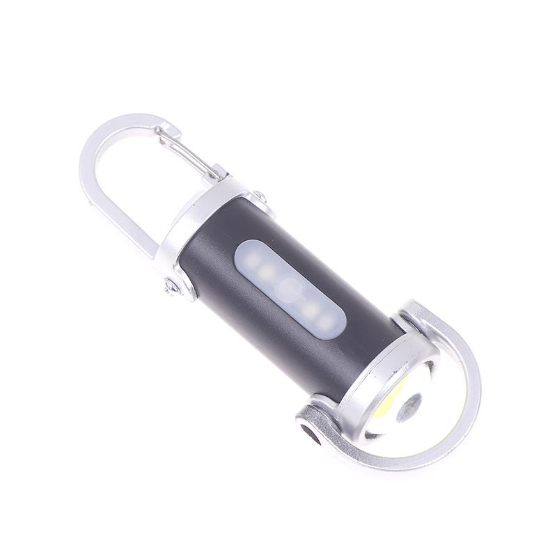 Cob Work Light Type-C Rechargeable Led Flashlight Keychain Hanging Portable Light Keyring Camping Pocket Lamp For Outdoor