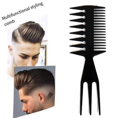 ProHair 3-in-1 Fischgräten-Haarkamm - Professionelles Salon-Styling- und Entwirr-Werkzeug - 1 Stück Kunststoff-Zubehör für alle Haartypen