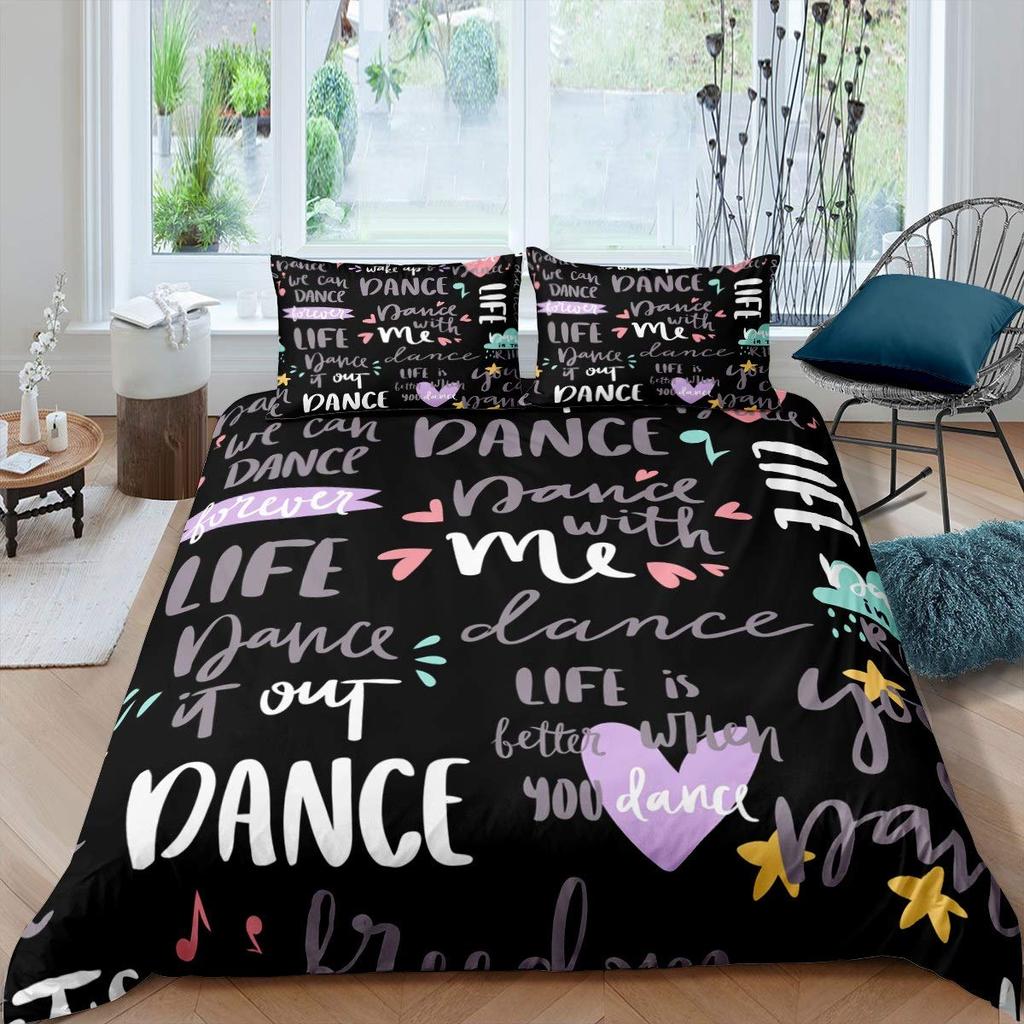 Dancing Duvet Cover Sets for Kids Women Queen Size Lightweight Quilt Covers Room Decor Dancing Lovers Bedding Sets No Comforter