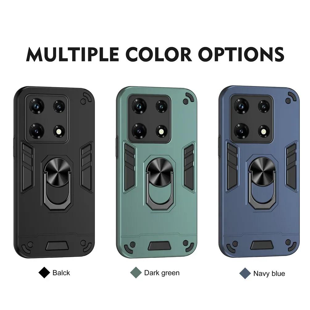 Nárazuvzdorné pouzdro Armor pro Infinix Note 40 Pro 30 VIP 12 G96 INFINIX Hot 40i 30 Play 20s 20i Zero 30 4G 5G Magnetický kryt se stojánkem