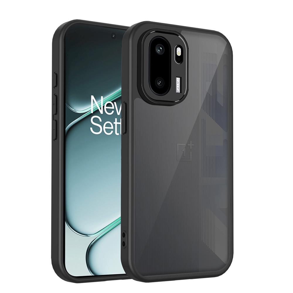 KEYSION Matte Translucent Black Phone Case for OnePlus 15R 15 5G Silicone+PC Clear Shockproof Back Cover for OnePlus Ace 6 6T