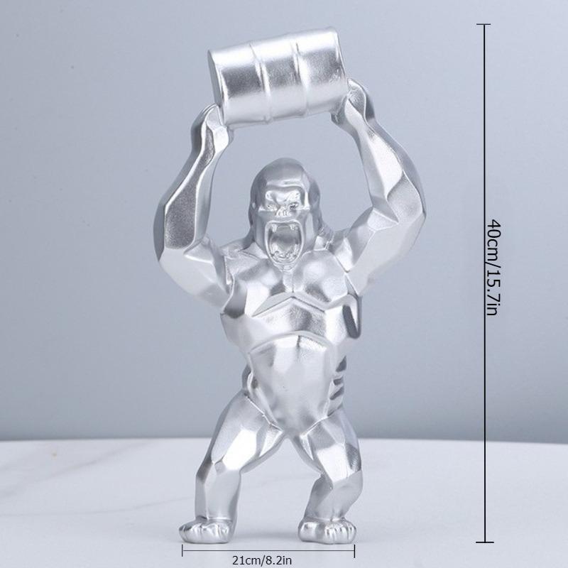 Skulptur apa Djur kreativ, staty harts simulering, samlarprydnader konst, statyett, dekoration