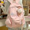 Schoolbag New Macaron Star Printed Backpack Middle School Girl Sweet School Bag Large Capacity Lightweight Backpack