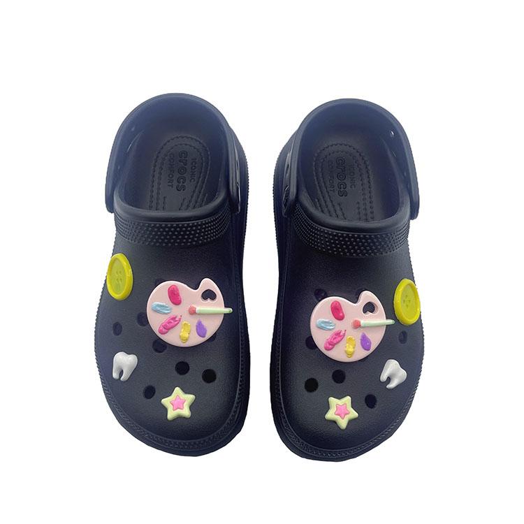 Crocs Lollipop EVA Sweet and Cute Fashion Street Niche Hole Shoes Unisex Black