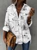 Landscape Pattern Long Sleeve Shirt With Pockets For Casual Wear