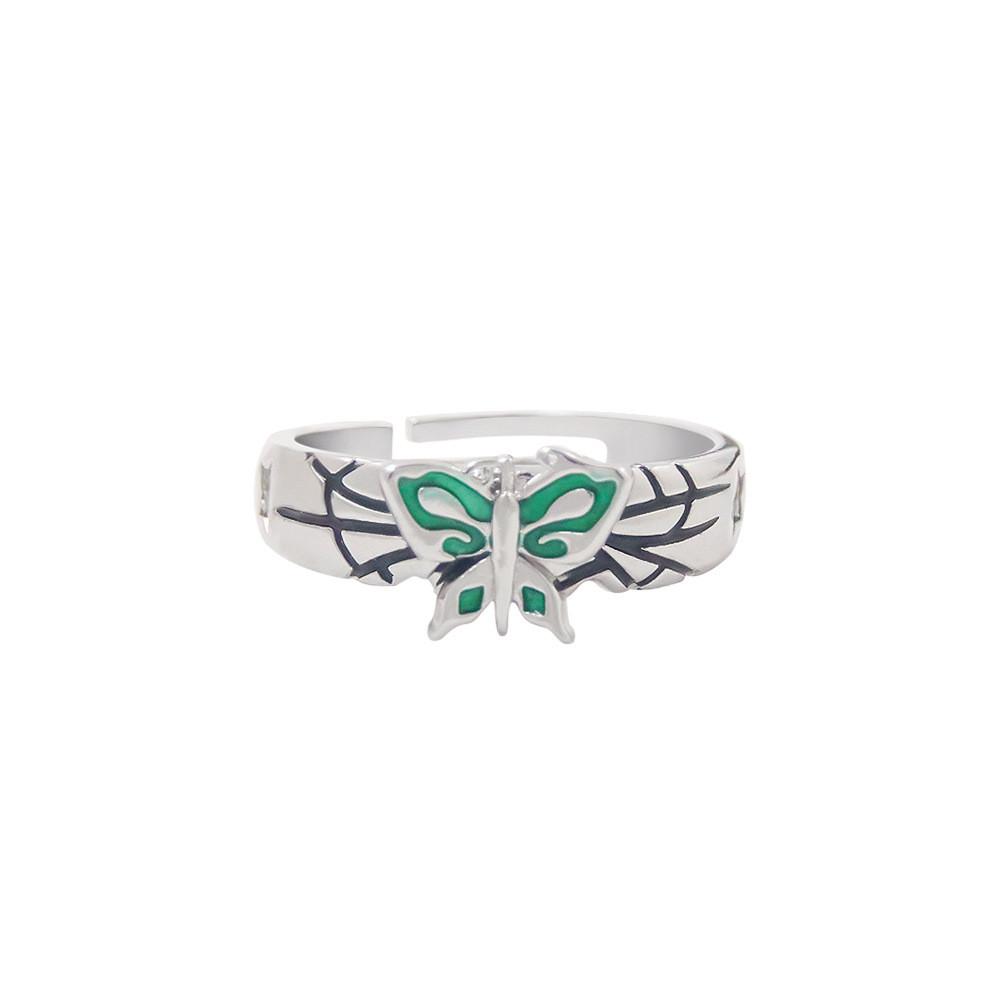 Jojos Bizarre Adventure Stone Ocean Jolyne Butterfly Alloy Adjustable Ring For Cosplay Fans