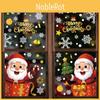Festive Pvc Christmas Snowflake And Santa Static Stickers For Decoration Window