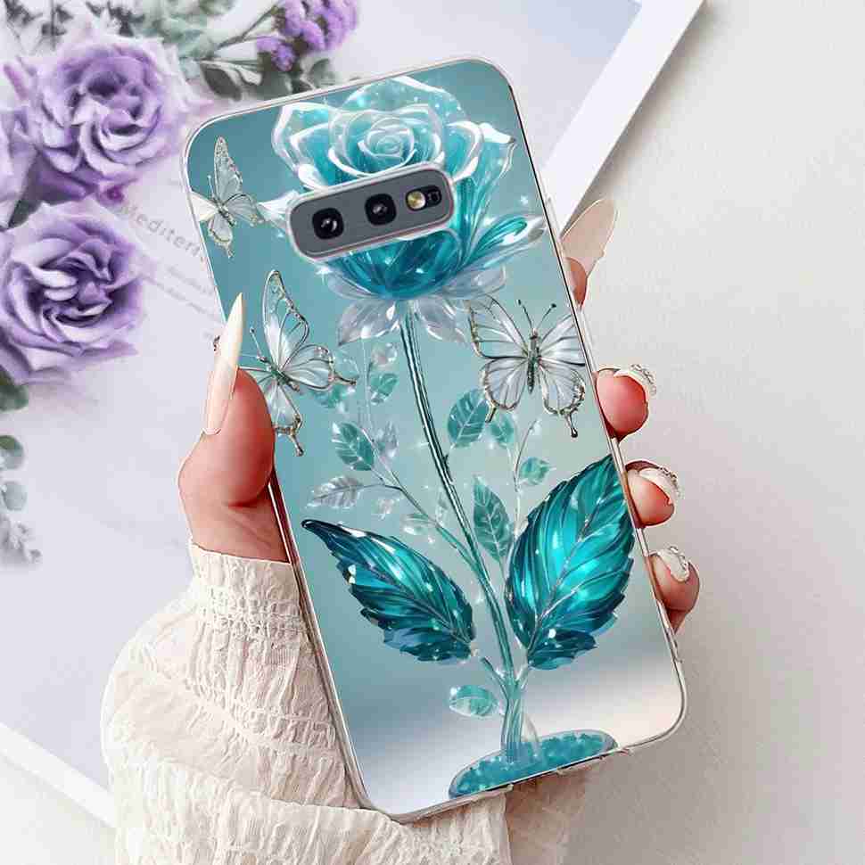 For Samsung Galaxy S10e Case SM-G970 Fashion Bow Flower Soft Silicone TPU Cover For Samsung S10e S10E SM-G970F 5.8" Phone Casing