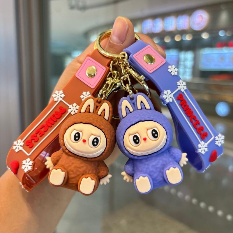 Keychain Cute Three-dimensional Soft Rubber Figurine Backpack Hanging Ornament