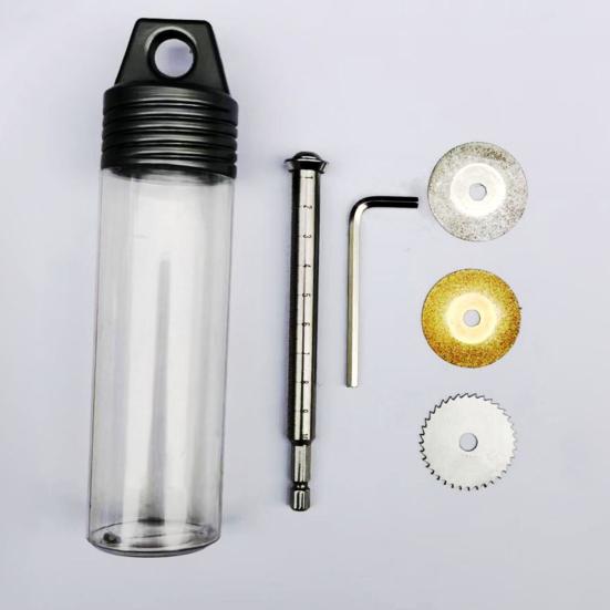 Řezačka vnitřních stran trubek se 3 náhradními pilovými kotouči, kompaktní provedení, přenosná, šestihranná stopka 1/4 palce, sada řezaček na PVC trubky Impact Connect