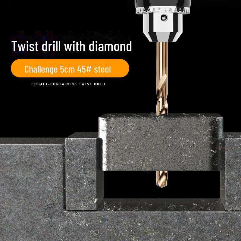 Huhao Cobalt Alloy Twist Drill Bit Set for Electric Hammer and Stainless Steel.