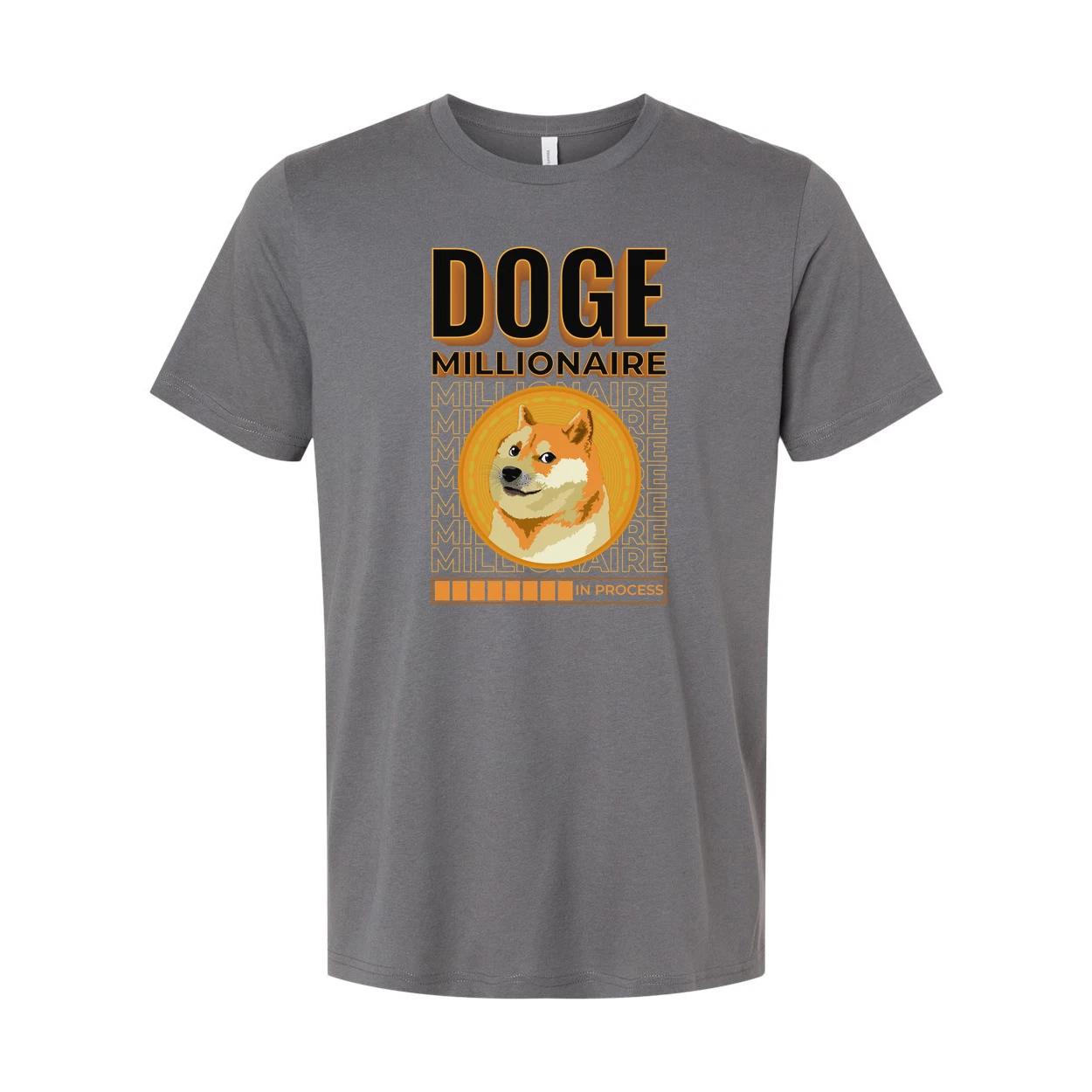 Doge Millionaire Coin Graphic Tee For Crypto Enthusiasts Unisex Short Sleeve Shi XL