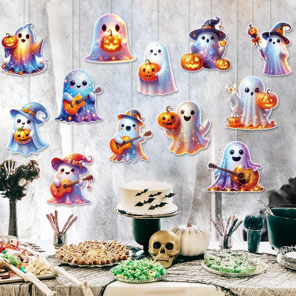 12pcs Cute Halloween House Decoration Cartoon Halloween Background Ornaments  Home