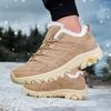 TUINANLE Women Cotton Shoes Winter Casual Plush Warm Snow Boots Female Outdoor Non-Slip Lace Up Walking Sneakers Men