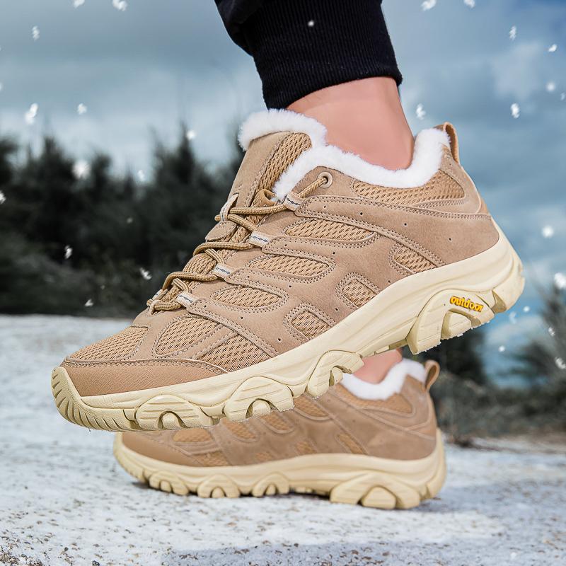 TUINANLE Women Cotton Shoes Winter Casual Plush Warm Snow Boots Female Outdoor Non-Slip Lace Up Walking Sneakers Men