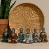 Silver Mini Buddha Statues, Set Of 6