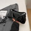 Women's zippered pocket interior bags sewing line continuous shoulder bags fashion