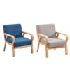 Accent Chair Side Chair Comfortable Reading Chair Wood Frame Lounge Chair for Balcony Bedroom Waiting Room Apartment Makeup Room