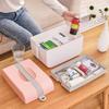 Emergency Medicine Case Plastic Sturdy Multi-Functional Storage Box Random Color Size M Portable First Aid Kit for Home