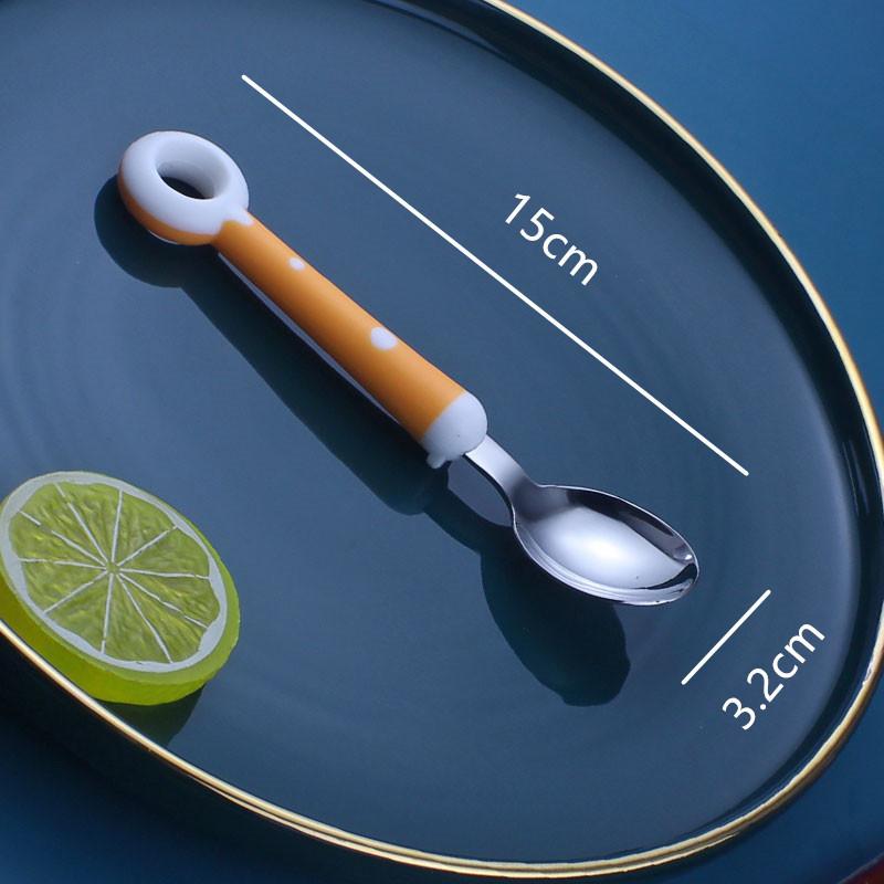 Baby Spoon Fork Gadgets Children Utensil Creative Cartoon Set 304 Stainless Steel Toddler Dinnerware Infant Feeding Portable