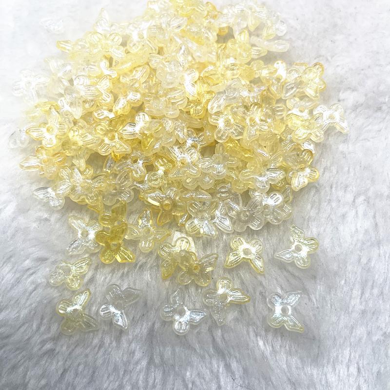 50pcs 10mm Butterfly Shape Acrylic Beads Loose Spacer Beads for Jewelry Makeing DIY Accessories