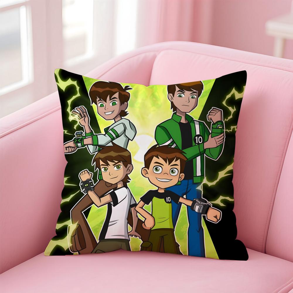 Anime B-Ben 10 U-Ultimate Alien Cushion Cover Comfortable Reversible Pillow Cover Ideal for Car Sofa Bedroom & Beyond