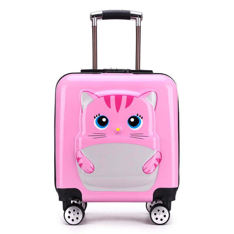 Children's Cartoon Trolley Suitcase with Universal Wheels - Ideal for Boys and Girls