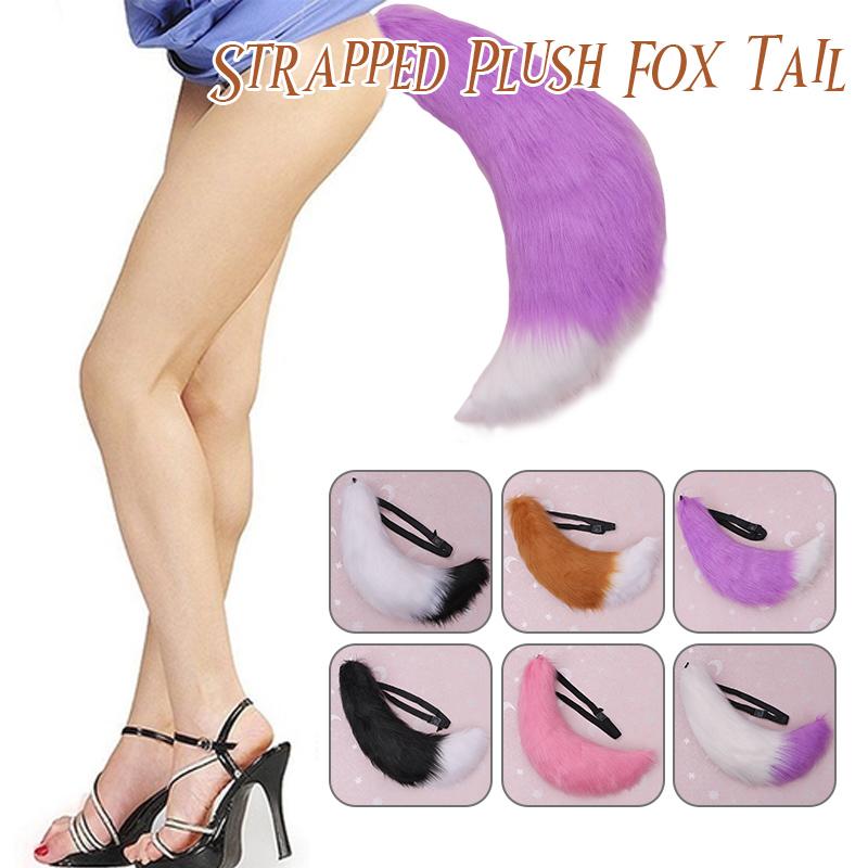 Adjustable Belt Fox Tail Cat Fur Furry 70cm Anime Fox Tail Cosplay Prop Carnival Party Xmas Anime Accessories Halloween Costume