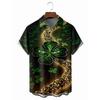 New Hawaii Spring/Summer Fashion Leisure Street Walk Tourist Beach Printed Full Open Short Sleeve Button Shirt
