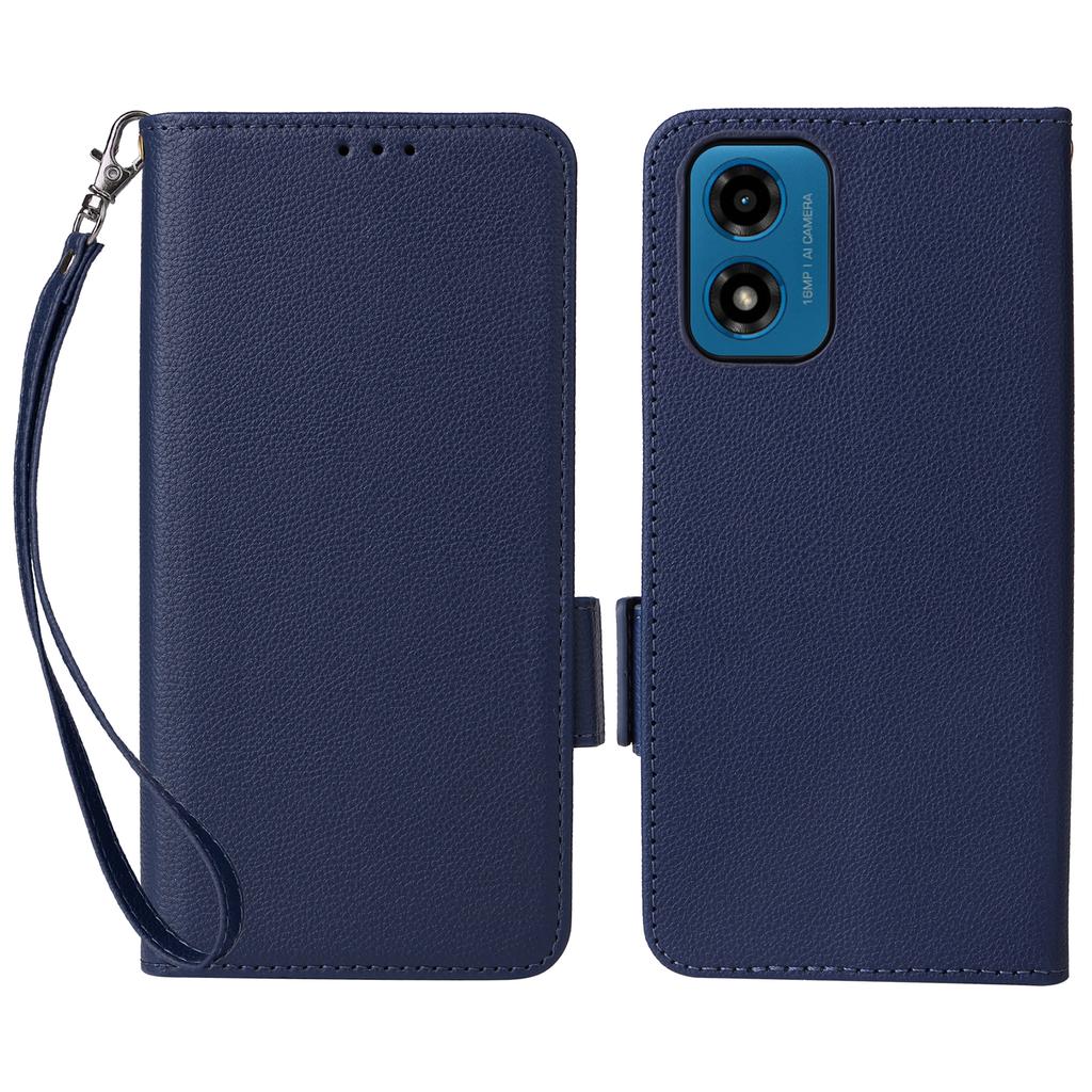 For Motorola Moto G04 4G/G04s 4G/G24 4G/G24 Power/E14 4G Case Wallet Leather Cell Phone Cover with Strap