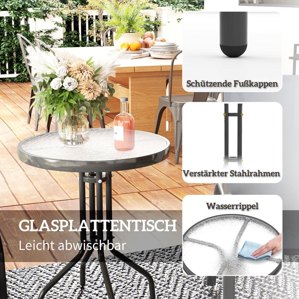 Three-Piece Outdoor Garden Set - Grey
