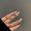 Silver Needle Twisted Love Earrings Design Sense Simple Fashion Stud Earrings Cold Wind Temperament Versatile Earrings