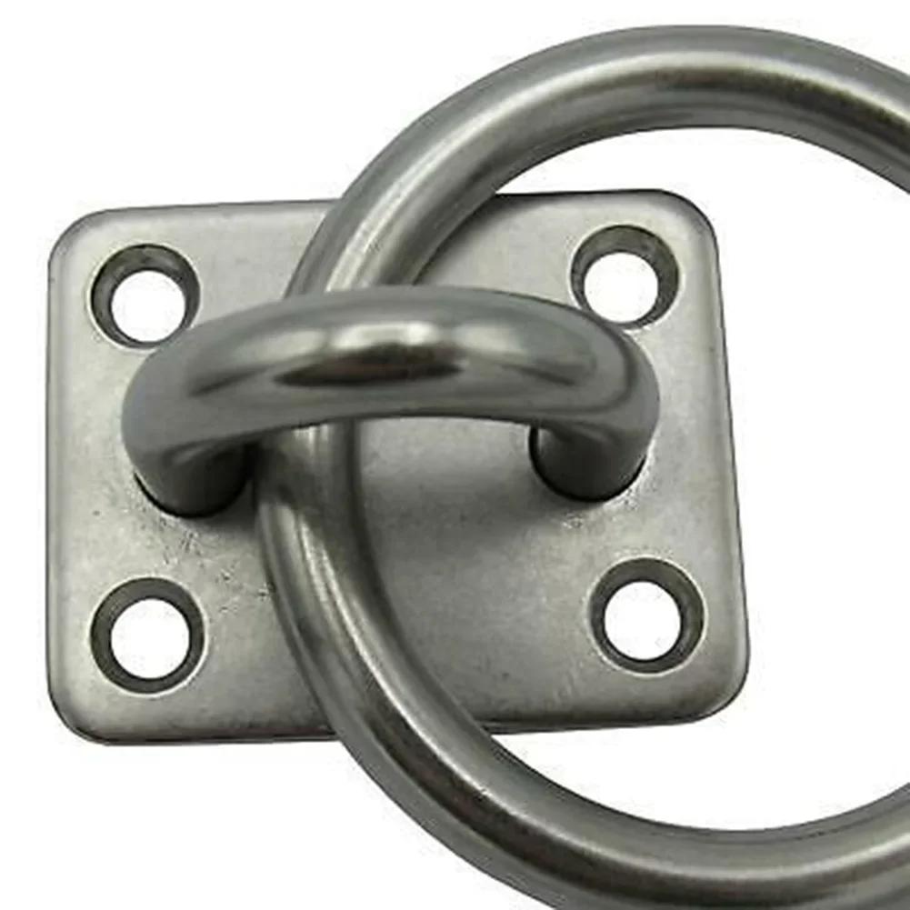 304 Stainless Steel Marine Eye Plate With Ring Hook Tension Device Shading Net Tarpaulin Lashing Tie Down Boat Yacht
