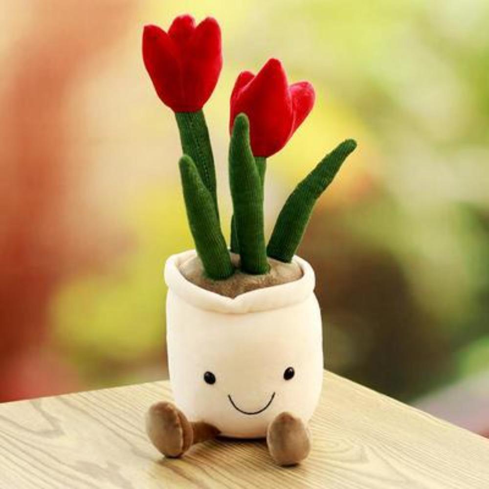 New Tulip Flower Plush Toy Succulent Plant Doll Doll Interior Ornament Decoration Small Gift