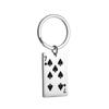 Creative Stainless Steel Poker Pendant: Ace To King of Spades Keychain Backpack Charm
