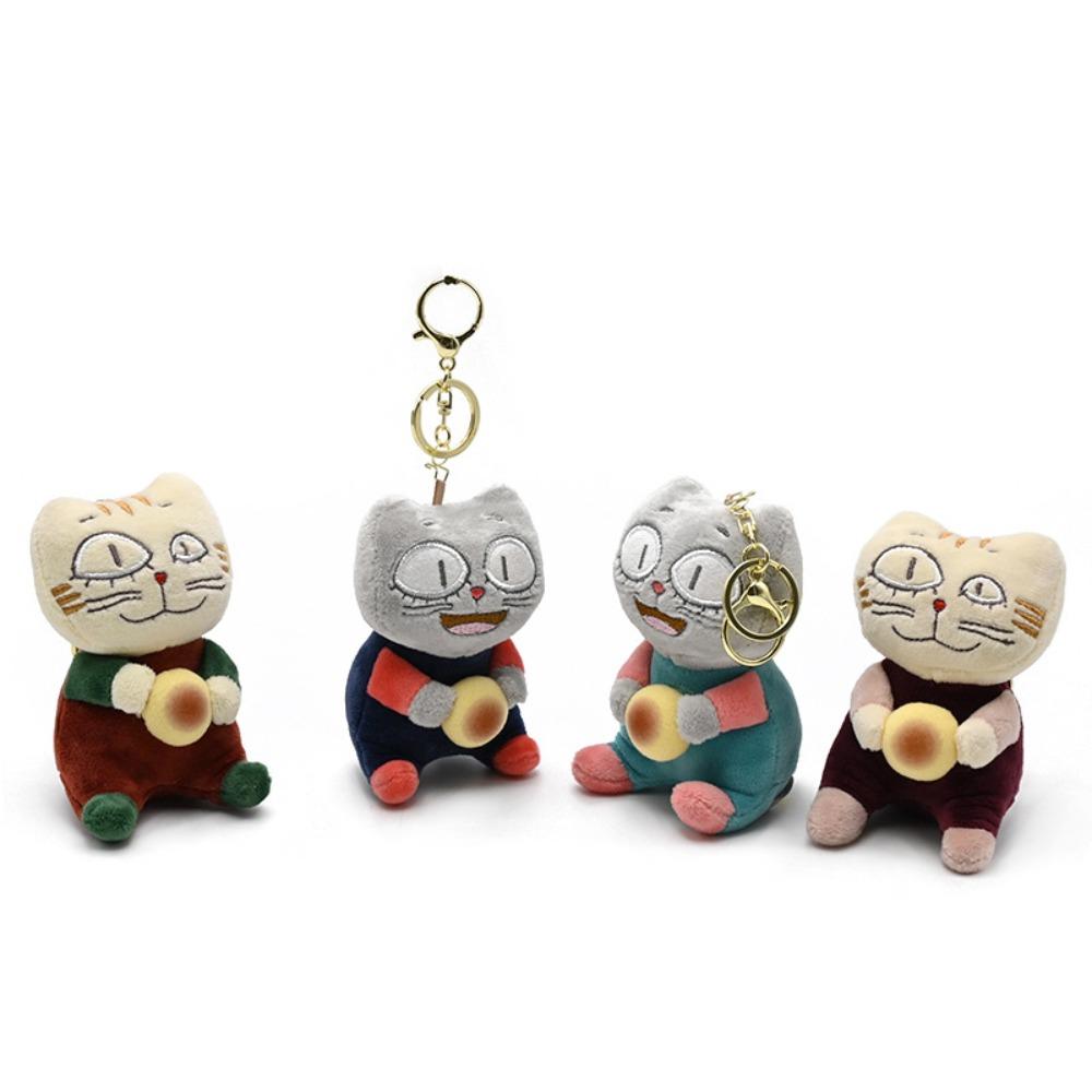 Fluffy Cute Cat Plush Doll Stuffed Animal Plush Key Chain Kawaii Cat Plush Keychain  Children
