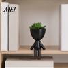 3D Printed Flowerpot Sitting Human Figure Succulents Planter, 2-in-1 Desktop Pot & Decor Ornament, Matte Finish Plant One-Piece Craft, Compact