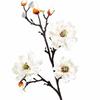 Real Touch Artificial Magnolia Flowers Branch Pink Plastic Fake Flower  Indoor Decoration