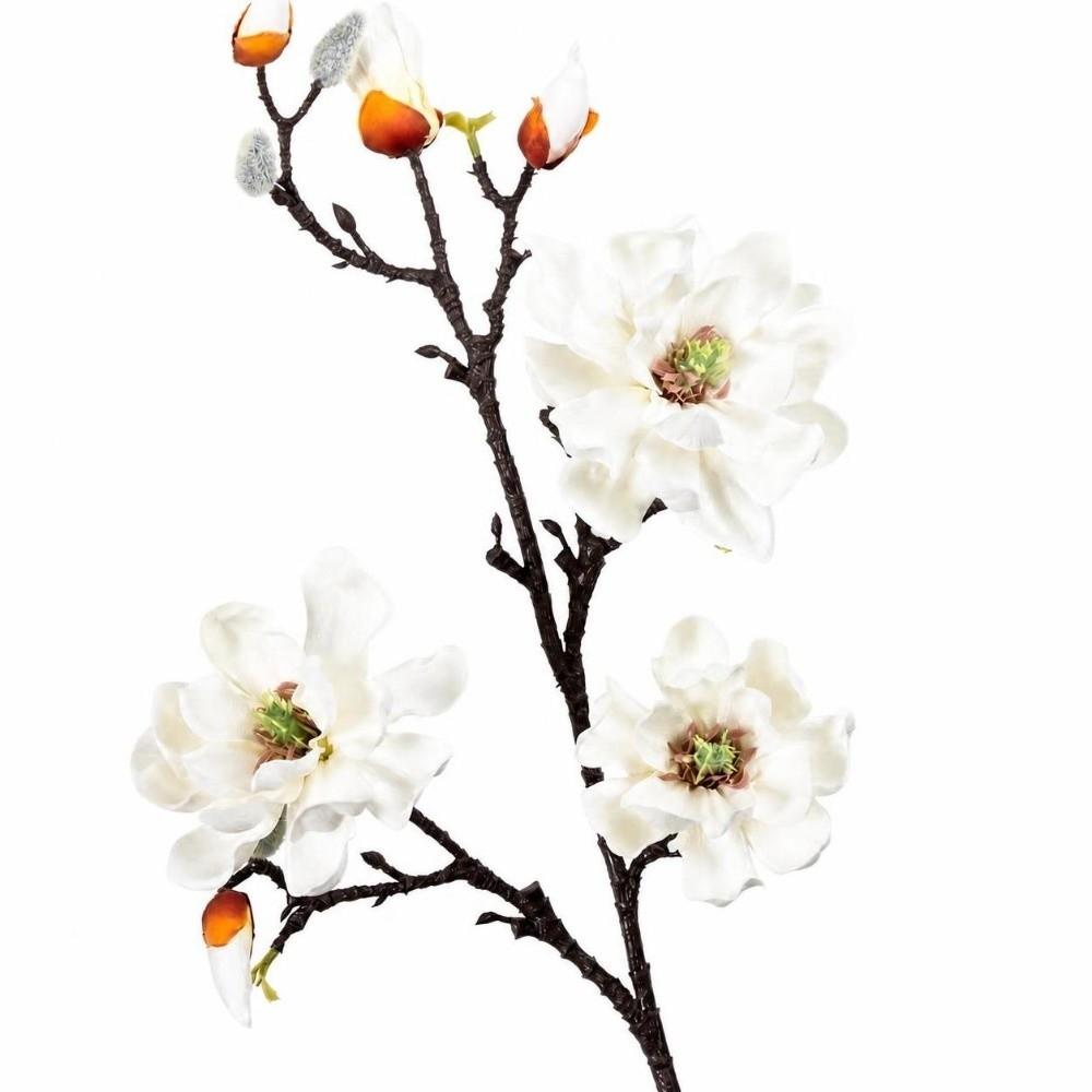 Real Touch Artificial Magnolia Flowers Branch Pink Plastic Fake Flower  Indoor Decoration