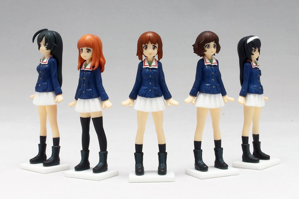 PLATZ Girls Panzer Movie Ankou Team Figure Image PVC & Set, 5-piece Set, 1/35 Scale, Pre-painted Figure, GPFC-1