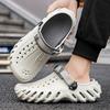 Scarpe da Ciabatta Estive da Uomo con Fondo Spesso, Traspiranti, Punta Morbida, Scarpe da Casa Antiscivolo Resistenti all'Usura, Tacco Piatto in Eva, Soletta Ammortizzata