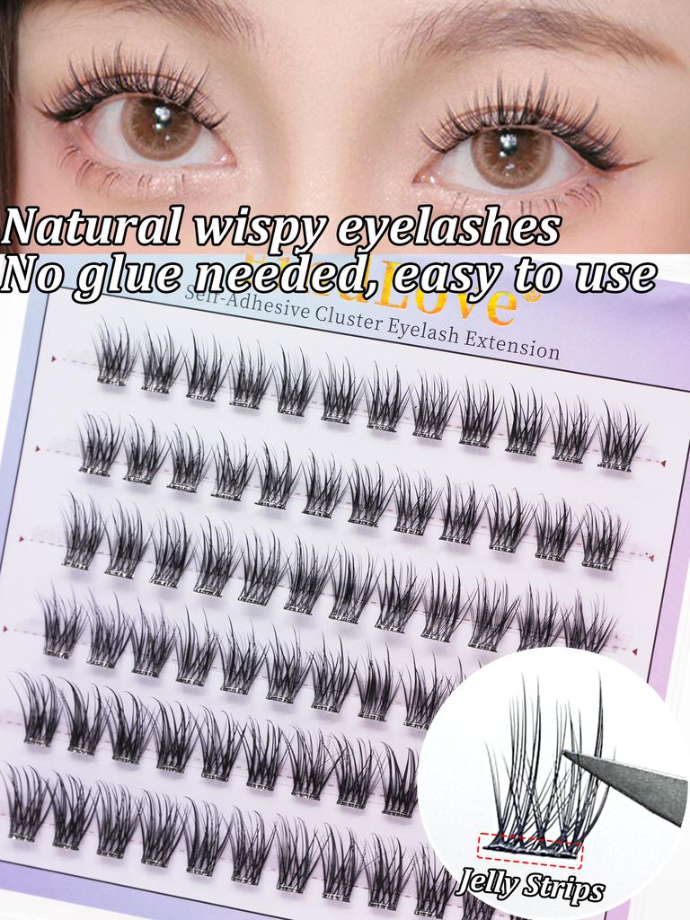6 Rows Series Glue Free Lashes No-Adhesive Eyelash Set for Full Reusable Defined Lashes Long Lasting Reusable & Easy to Wear.