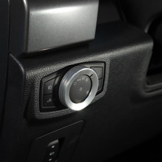 Headlight Switch Knob Button Cover Trim for Ford F150 15-20& Mustang 15+ Silver